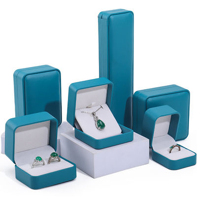 Pavo Verde atraente embalagem de jóias de couro falso caixa de conjunto de luxo