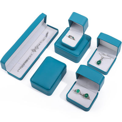 Pavo Verde atraente embalagem de jóias de couro falso caixa de conjunto de luxo
