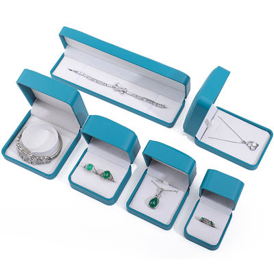 Pavo Verde atraente embalagem de jóias de couro falso caixa de conjunto de luxo