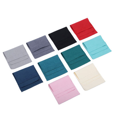 Compacto Simples de Veludo Suave Jóias Embalagem Envelope Bolso Mini Pendente Bolso