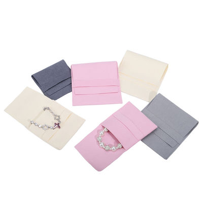 Compacto Simples de Veludo Suave Jóias Embalagem Envelope Bolso Mini Pendente Bolso
