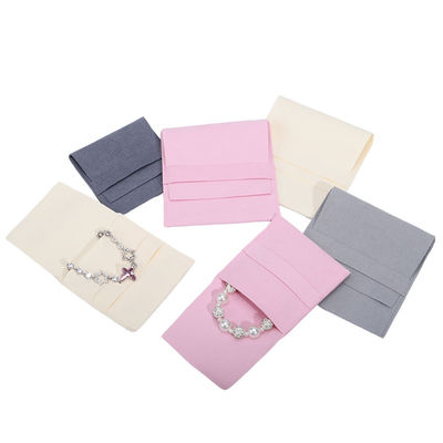 Compacto Simples de Veludo Suave Jóias Embalagem Envelope Bolso Mini Pendente Bolso