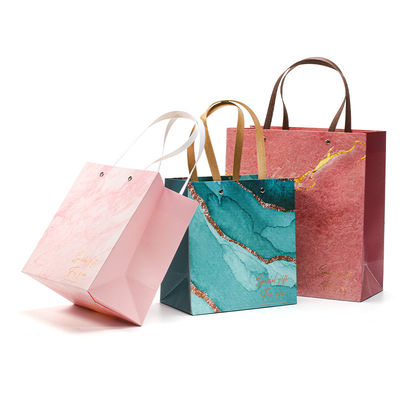 Saco de papel de cartão de luxo com alças