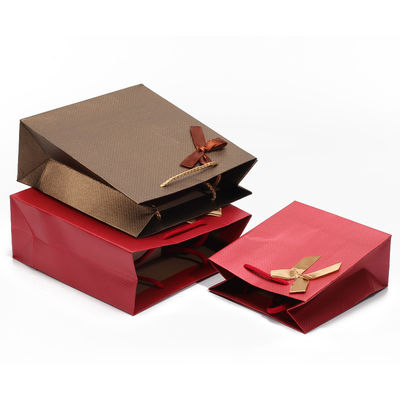 Twill Grain Papel de cartão saboroso Bolsas de presente de bolsas de presente