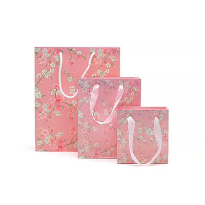 Saco de papel de cartão robusto com alças para presente de aniversário de menina