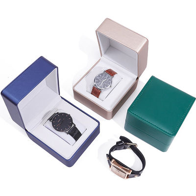 comprar Pincel Grain Liso Couro Falsos Guarda-Relógio Caixa de Armazenamento Fabricado à mão Chic Luxury Packaging para Homens online manufacture