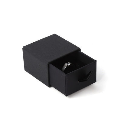 Fabricação por atacado Eco Amigável presente de luxo caixa de jóias personalizado logotipo personalizado anel colar de brincos pulseira embalagem cartão preto papel gaveta caixa de jóias
