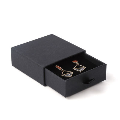 Fabricação por atacado Eco Amigável presente de luxo caixa de jóias personalizado logotipo personalizado anel colar de brincos pulseira embalagem cartão preto papel gaveta caixa de jóias