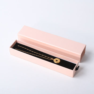 Fabricação por atacado Eco Amigável presente de alta qualidade Caixa de jóias Personalizado Anel personalizado Colar de orelha Pulseira Embalagem rosa Caixa de papel cartão Caixa de jóias com logotipo