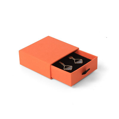 Fabricação por atacado Eco Amigável presente de alta qualidade Caixa de jóias Personalizado Anel personalizado Colar de orelha Pulseira Embalagem Caixa de papel de cartão laranja Caixa de jóias com logotipo