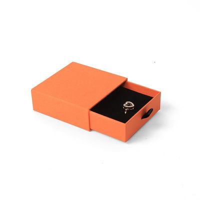 Fabricação por atacado Eco Amigável presente de alta qualidade Caixa de jóias Personalizado Anel personalizado Colar de orelha Pulseira Embalagem Caixa de papel de cartão laranja Caixa de jóias com logotipo