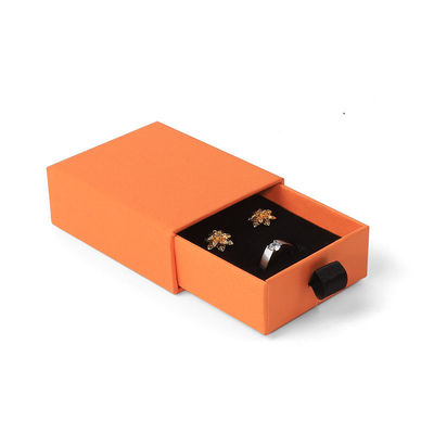 Fabricação por atacado Eco Amigável presente de alta qualidade Caixa de jóias Personalizado Anel personalizado Colar de orelha Pulseira Embalagem Caixa de papel de cartão laranja Caixa de jóias com logotipo