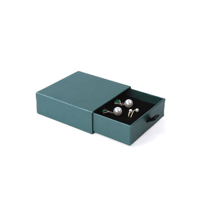 Fabricação por atacado Eco Amigável presente de alta qualidade Caixa de jóias Personalizado Custom Ring Necklace Brinco Pulseira Embalagem cartão verde Papel Caixa de jóias Caixa com logotipo