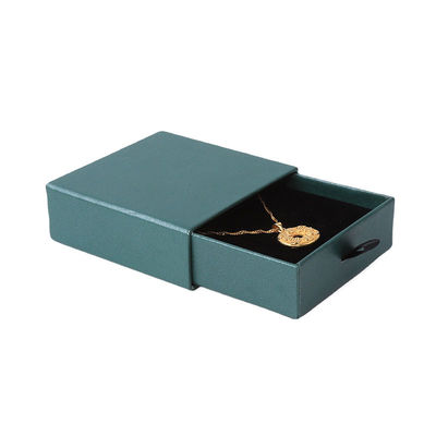 Fabricação por atacado Eco Amigável presente de alta qualidade Caixa de jóias Personalizado Custom Ring Necklace Brinco Pulseira Embalagem cartão verde Papel Caixa de jóias Caixa com logotipo