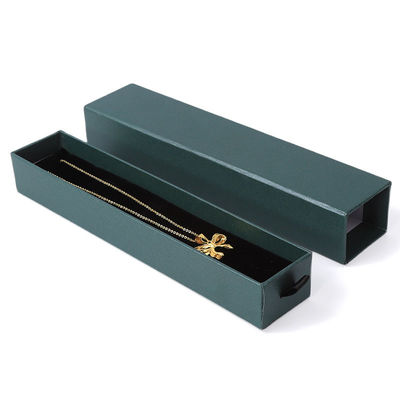 Fabricação por atacado Eco Amigável presente de alta qualidade Caixa de jóias Personalizado Custom Ring Necklace Brinco Pulseira Embalagem cartão verde Papel Caixa de jóias Caixa com logotipo