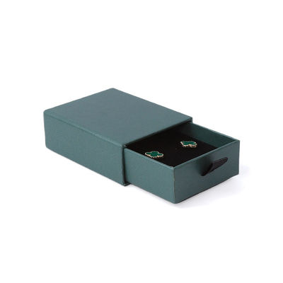 Fabricação por atacado Eco Amigável presente de alta qualidade Caixa de jóias Personalizado Custom Ring Necklace Brinco Pulseira Embalagem cartão verde Papel Caixa de jóias Caixa com logotipo
