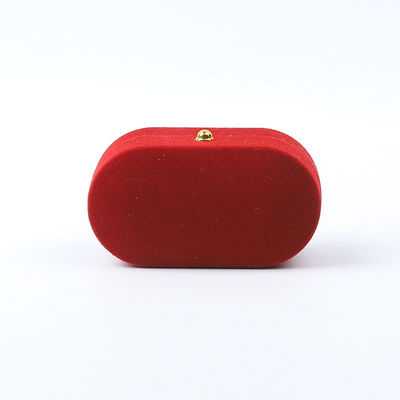 comprar Caixa de jóias de luxo personalizada Custom Red Velvet Jewelry Packaging Casamento Noivado Caixa de anéis duplos online manufacture