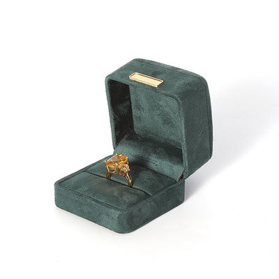 Hign end luxo flanela verde veludo Joalharia Caixa para pulseira Colarinho anel Brinco