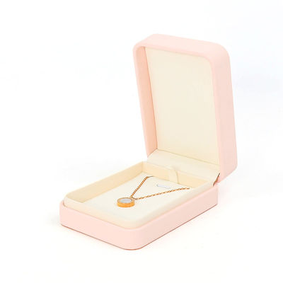 Caixa de Joias de Couro Rosa Premium Personalizável para Armazenamento de Anéis
