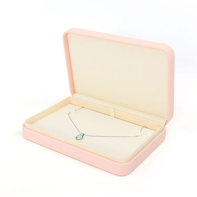 Caixa de Joias de Couro Rosa Premium Personalizável para Armazenamento de Anéis