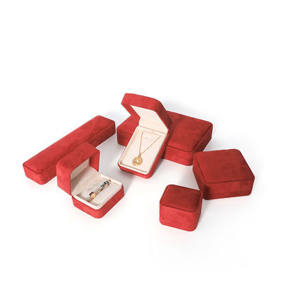 Embalagem Premium Vermelha para Joias com Impressão 3D para Conjunto Grande de Colar, Pulseira, Brincos e Anel