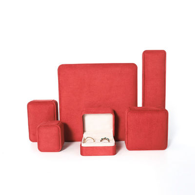 Embalagem Premium Vermelha para Joias com Impressão 3D para Conjunto Grande de Colar, Pulseira, Brincos e Anel