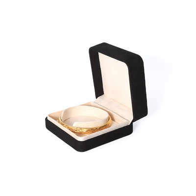 Big Jewelry Set Necklace Bracelet Earrings Ring Packaging Handmade Square Velvet Black Jewelry Box With Logo