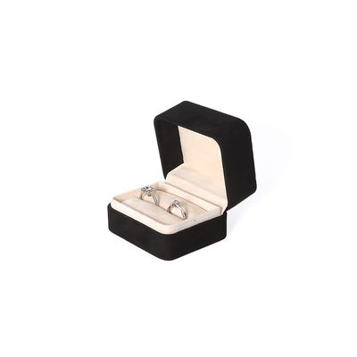 Big Jewelry Set Necklace Bracelet Earrings Ring Packaging Handmade Square Velvet Black Jewelry Box With Logo