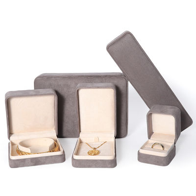 Caixa de Embalagem de jóias Premium Cinza Custom Hign End Big Jewelry Set Necklace Bracelet Earrings Ring Embalagem