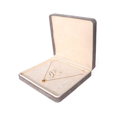 Caixa de Embalagem de jóias Premium Cinza Custom Hign End Big Jewelry Set Necklace Bracelet Earrings Ring Embalagem