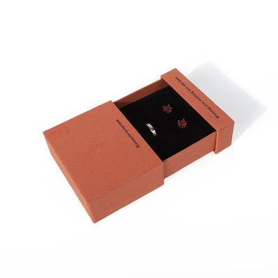 China fabricação por atacado de alta qualidade colar de brincos pulseira caixa de anel de joalharia embalagem personalizada personalizada cartão ecológico cartão papel laca laranja caixa de jóias com logotipo