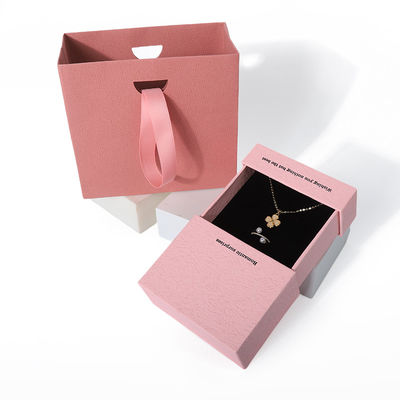 China fabricação por atacado de alta qualidade Colar Brinco Pulseira caixa de anel Embalagem de joias Personalizado Personalizado Ecológico Papelão Papel rosa Gaveta Caixa de joias com logotipo