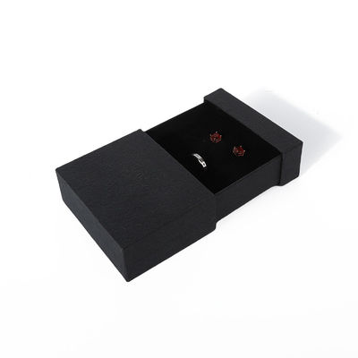 China fabricação por atacado de alta qualidade Colar Brinco Pulseira caixa de anel Embalagem de joias Personalizado Personalizado Ecológico Papelão Papel preto Gaveta Caixa de joias com logotipo