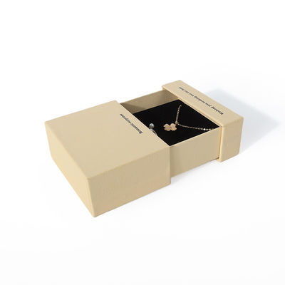 China fabricação por atacado de alta qualidade colarinho brincos pulseira caixa de anel embalagem de jóias personalizado personalizado cartão de papel eco-friendly drawer amarelo caixa de jóias com logotipo