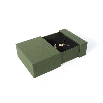 China fabricação por atacado de alta qualidade Colar Brinco Pulseira caixa de anel Embalagem de joias Personalizado Personalizado Ecológico Papelão Papel verde Gaveta Caixa de joias com logotipo