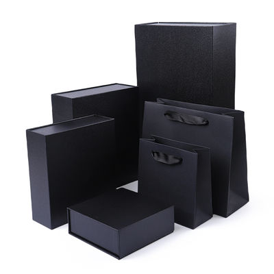 Fabricação por grosso de alta qualidade Caixa Magnética de Presente Embalagem Logotipo personalizado luxo Eco Amigável Papel de Papelão Preto Caixa Magnética de Joias