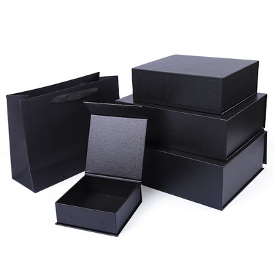 Fabricação por grosso de alta qualidade Caixa Magnética de Presente Embalagem Logotipo personalizado luxo Eco Amigável Papel de Papelão Preto Caixa Magnética de Joias