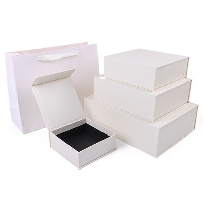 Fabricação por atacado de alta qualidade Embalagem de caixa de presente magnética Logotipo personalizado luxuoso Ecológico Papelão Papel Branco Caixa de joias magnética