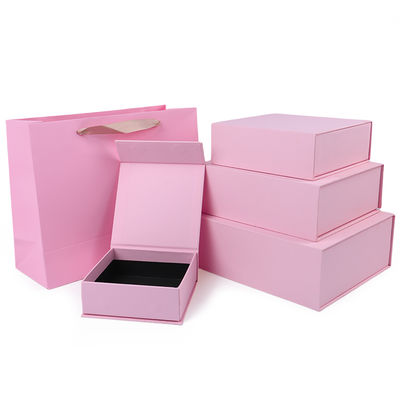 Fabricação por atacado de alta qualidade Caixa Magnética de Presente Embalagem Logotipo personalizado luxo Eco Amigável Cartão Papel Rosa Caixa Magnética de Joias