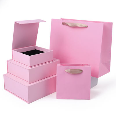 Fabricação por atacado de alta qualidade Caixa Magnética de Presente Embalagem Logotipo personalizado luxo Eco Amigável Cartão Papel Rosa Caixa Magnética de Joias