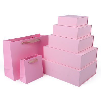 Fabricação por atacado de alta qualidade Caixa Magnética de Presente Embalagem Logotipo personalizado luxo Eco Amigável Cartão Papel Rosa Caixa Magnética de Joias