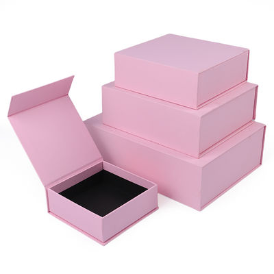Fabricação por atacado de alta qualidade Caixa Magnética de Presente Embalagem Logotipo personalizado luxo Eco Amigável Cartão Papel Rosa Caixa Magnética de Joias