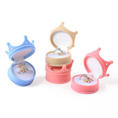 caixa de anéis de veludo personalizada embalagem de jóias para presentes de Natal