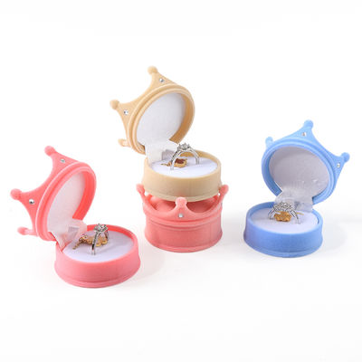 caixa de anéis de veludo personalizada embalagem de jóias para presentes de Natal