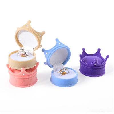 caixa de anéis de veludo personalizada embalagem de jóias para presentes de Natal