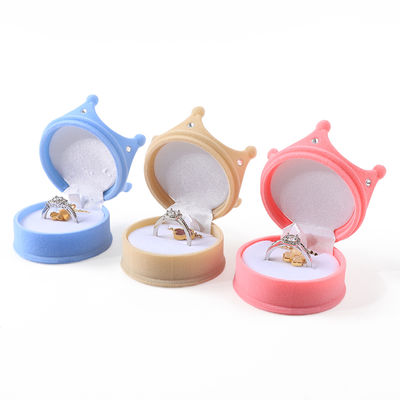 caixa de anéis de veludo personalizada embalagem de jóias para presentes de Natal