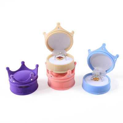 caixa de anéis de veludo personalizada embalagem de jóias para presentes de Natal