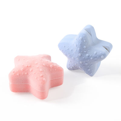 OEM personalizado flip estrela de mar anel de veludo caixa de joias embalagem com logotipo