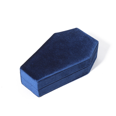 Organizador personalizado Armazenamento de veludo azul Jóias de viagem caixa OEM jóias de Natal caixa de presente