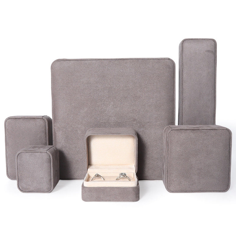 Caixa de Embalagem de jóias Premium Cinza Custom Hign End Big Jewelry Set Necklace Bracelet Earrings Ring Embalagem